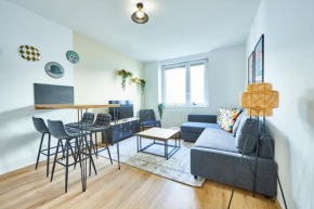 BE-2G - Appartement F2 pour 1-2 pers au 2ème étage au centre de Mulhouse